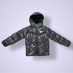Nike Shiny Black Kids Puffer Jacket